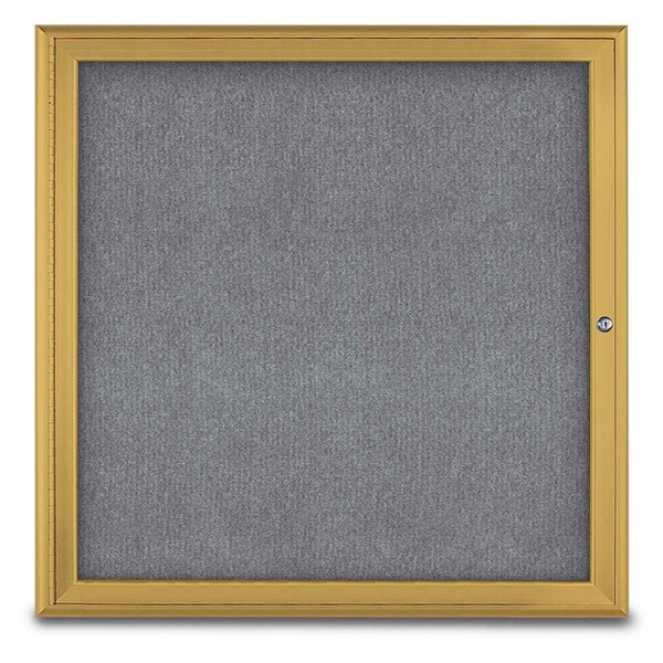 Sliding Door Indoor Enclosed Corkboard, 9